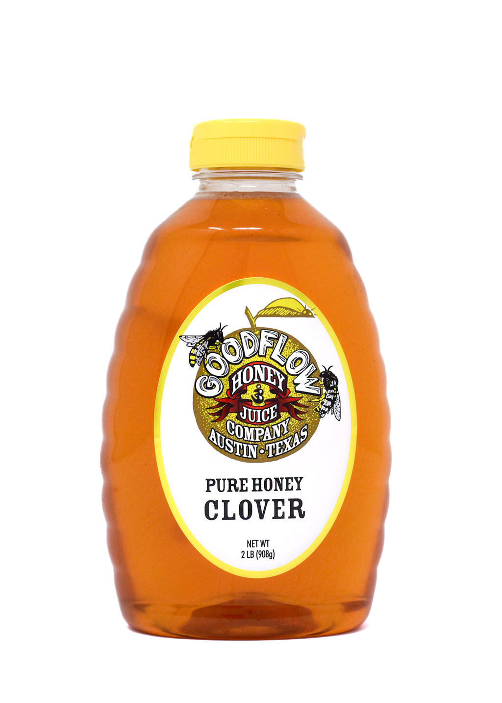 Pure Clover Honey 2 lb. Squeeze Bottle Good Flow Honey Co.
