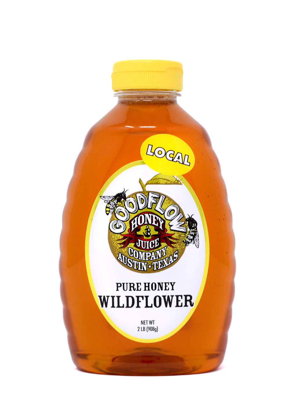 Pure Texas Wildflower Honey 2 lb. Squeeze Bottle Good Flow Honey Co.