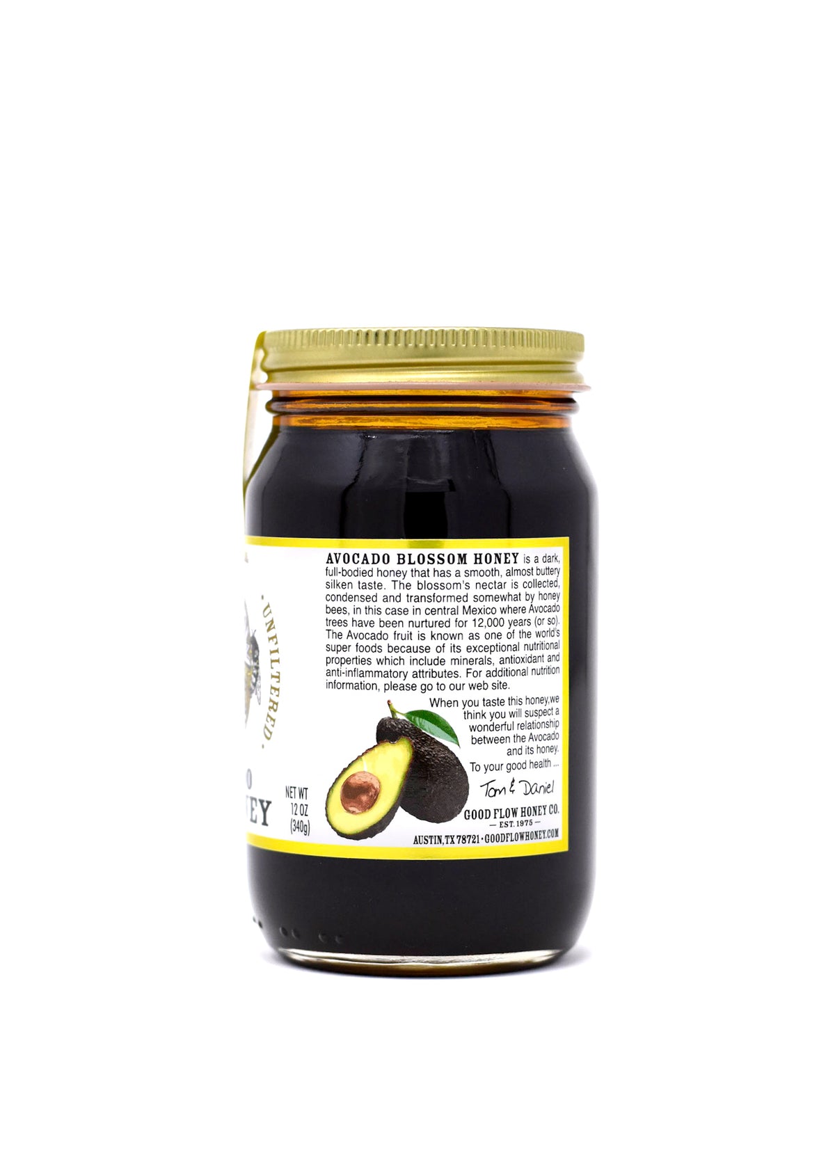 RAW Avocado Honey 12 oz. Glass Jar