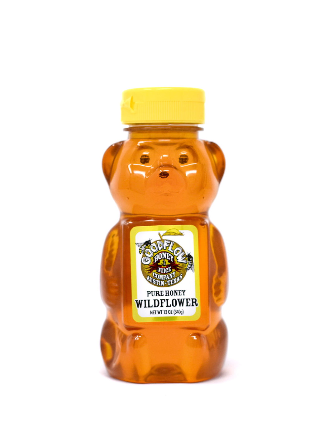 Pure Texas Wildflower Honey 12 oz. Bear Squeeze Bottle Good Flow
