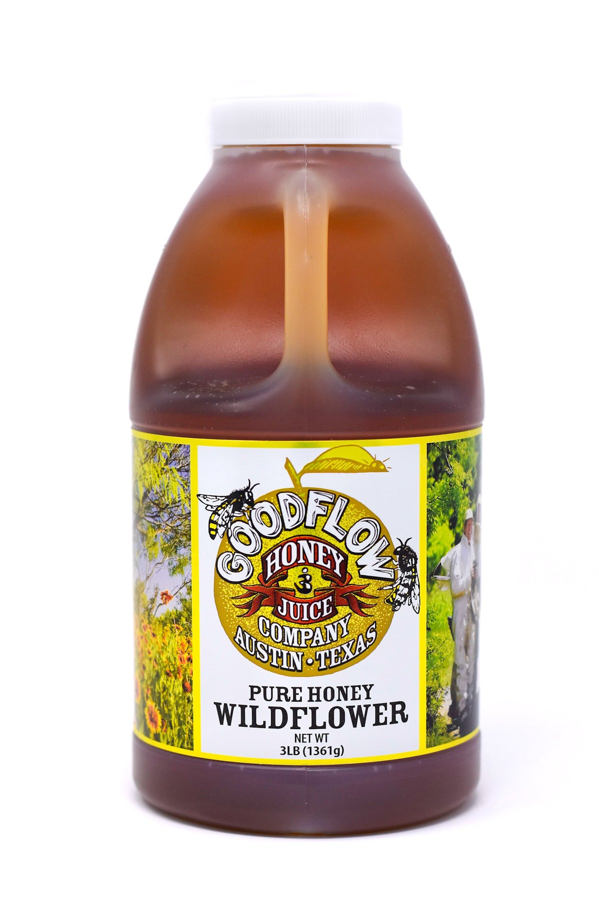 Pure Texas Wildflower Honey 3 lb. Jug