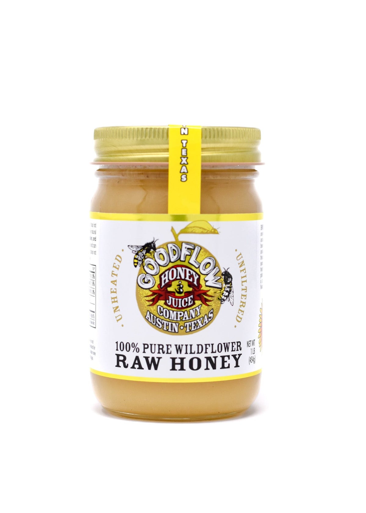 RAW Texas Wildflower Honey 1 lb. Glass Jar