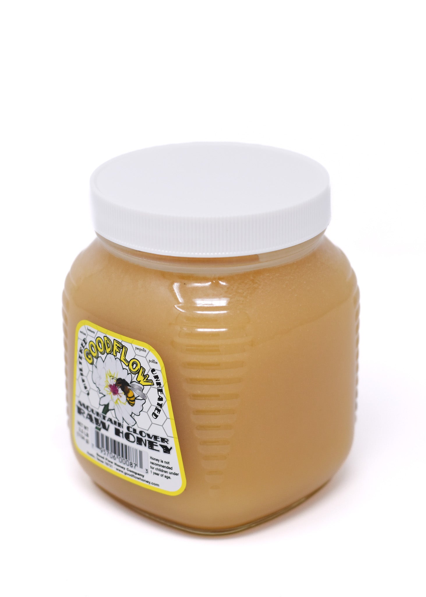 RAW Mountain Clover Honey 2.5 lb. Glass Jar – Good Flow Honey Co.