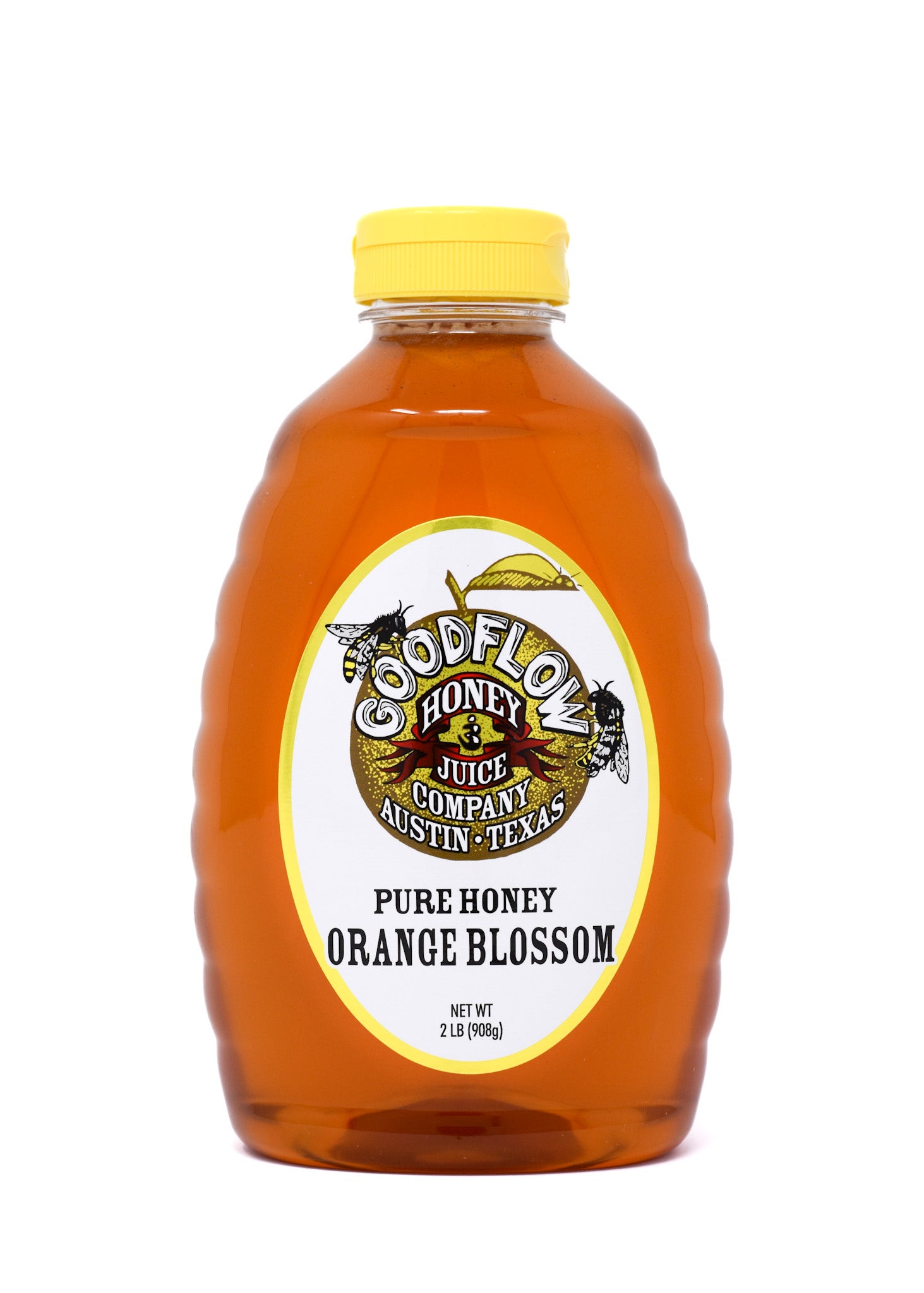 Pure Orange Blossom Honey 2 lb. Squeeze Bottle – Good Flow Honey Co.