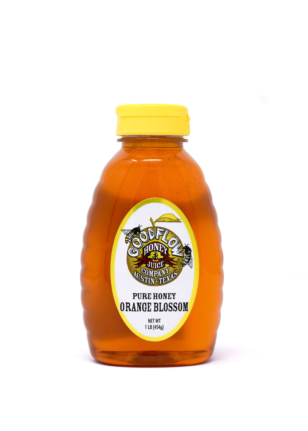 Pure Orange Blossom Honey 1 lb. Squeeze Bottle Good Flow Honey Co.