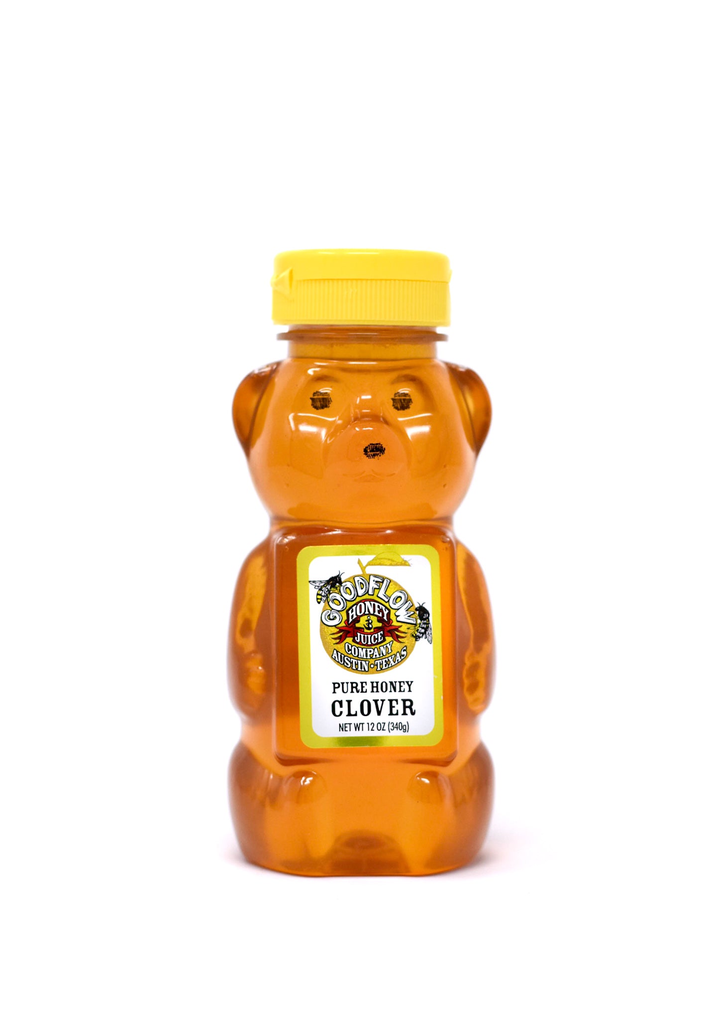 Pure Clover Honey 12 oz. Bear Squeeze Bottle – Good Flow Honey Co.